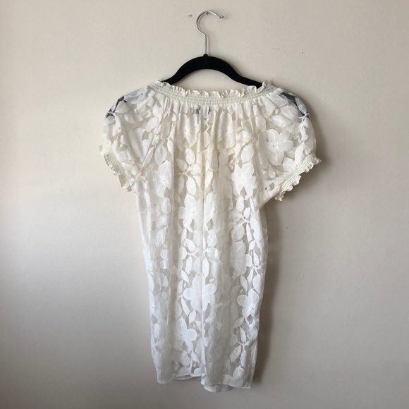 sheer floral lace top - loft -xs - Picture 3 of 3